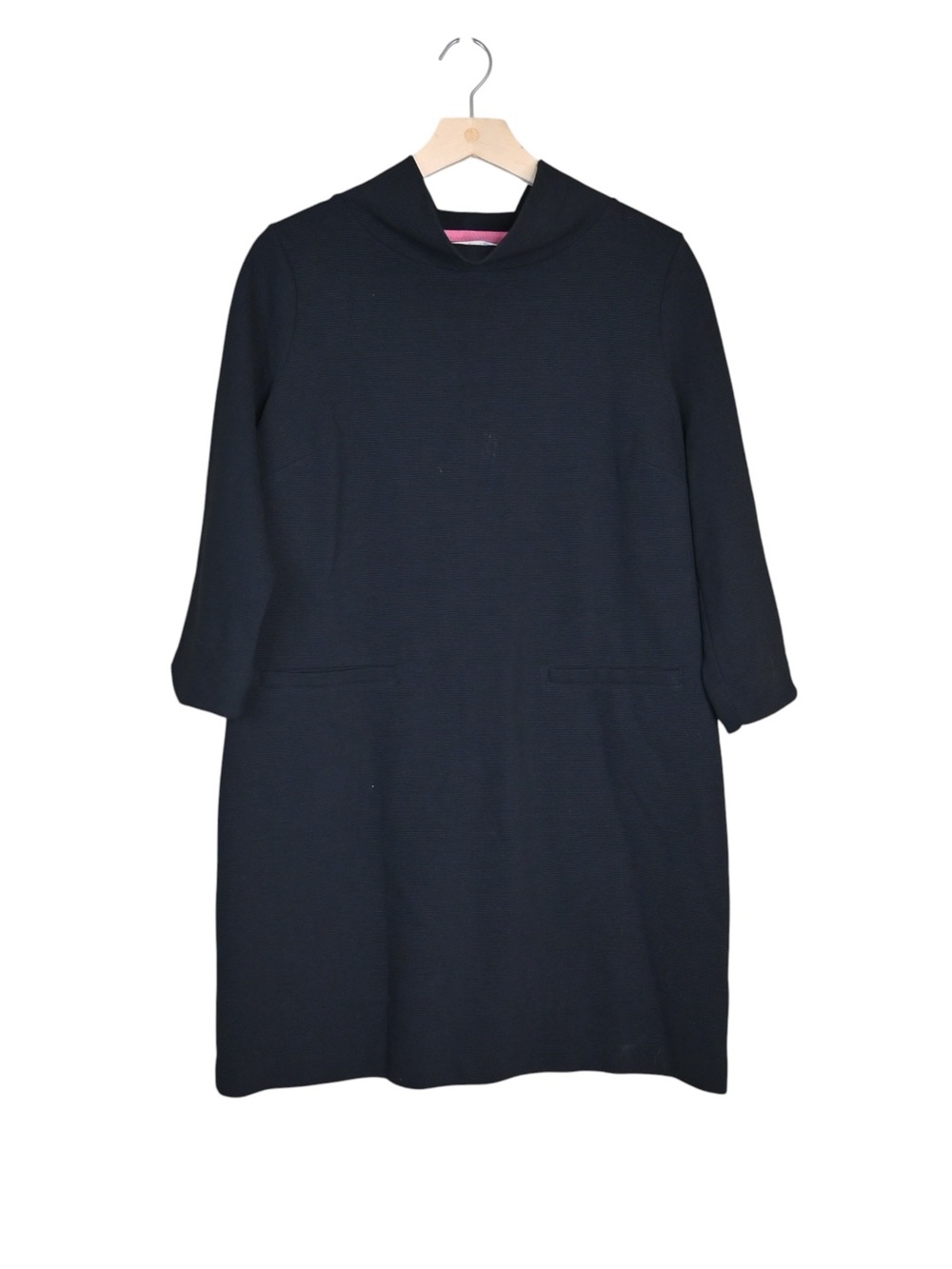 Boden Women's 10 Black Cowl Neck Mini Shift Dress